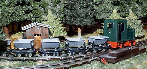 Dump car train in the forest